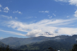 The beautiful Volcan Chimbarazo.  Years and years ago, there was an assigned job in neighboring towns where a man would climb Chimbarazo daily to collect ice for the town.